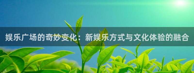 彩易通注册：娱乐广场的奇妙变化：新娱乐方式与文化体验的融合
