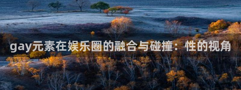 彩易通体育平台注册：gay元素在娱乐圈的融合与碰撞：性的视角